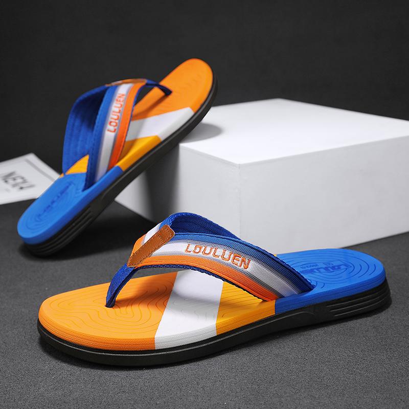 

Тапочки мужские летние домашние шлепанцы мужская трендовая одежда нескользящие мягкие подошвы вьетнамские пляжные повседневные сандалии 39 сапфировый