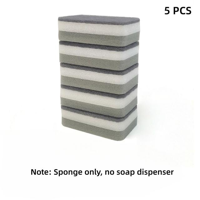 

Ручной дозатор жидкого мыла Дозатор мыла для посуды с держателем для губки Нажимной контейнер для чистящей жидкости Кухонные аксессуары