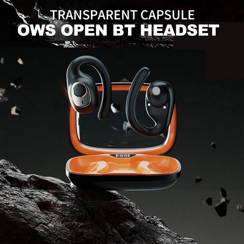 BT Headphones Noise Canceling Wireless Earbuds with Power Display Stereo Bass Sound IPX5 Waterproof