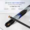 OKHEALING Karbonfaser Billard Queue Stock Professionelle Queues (Black Technology Billard-Anstoßstock mit geringer Durchbiegung, 12,9 mm, Uni-loc Verbindung 147 cm)