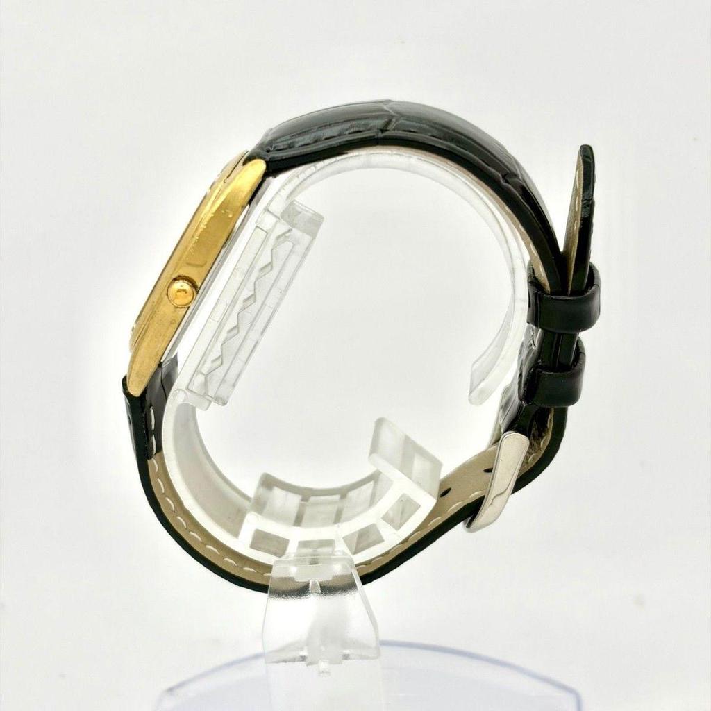 Used [New Battery] SEIKO Men's Watch Rectangular Gold 7820-5420 921251 New Strap