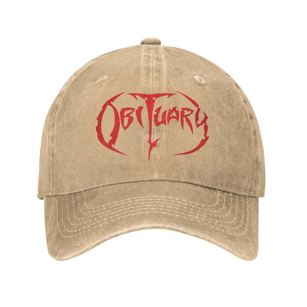 Obituary Red Rock Metal Band  Trucker Hats Outfit For Unisex Baseball Cap  Vintage Headwear Cap Adjustable