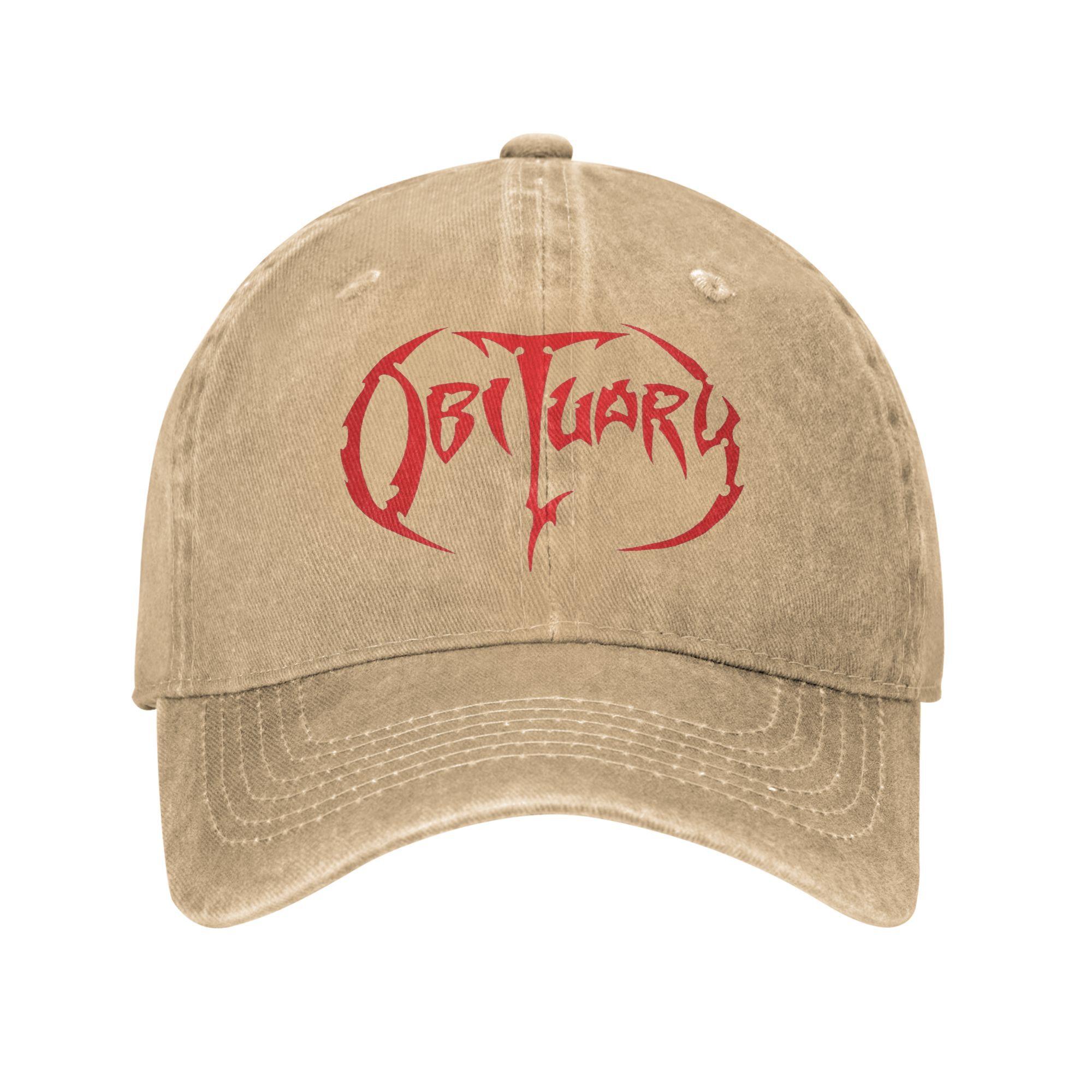 

Некролог Красная рок-метал группа Trucker Hats Outfit For Unisex Baseball Cap Vintage Headwear Cap Adjustable Adjustable хаки