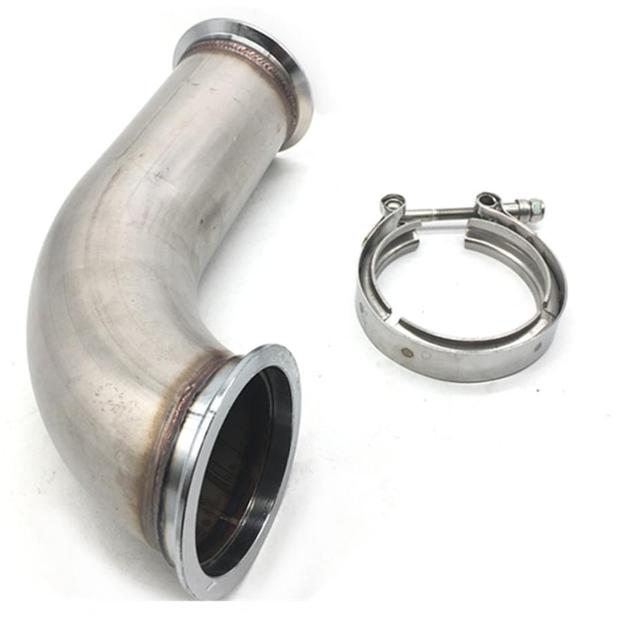 

New 3 Car 90 Degree Garrett V-Band w/clamp Pipe Short Leg 6 Universal Downpipe