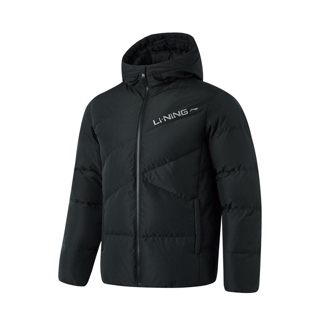 Li-Ning Training Series Hooded Down Jacket Black Men AYMV767-1