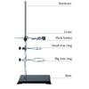 Stainless Steel Steel Lab Stand Set with Cast Iron Base Burette Clamp Flask Ring Clamps  Chemistry