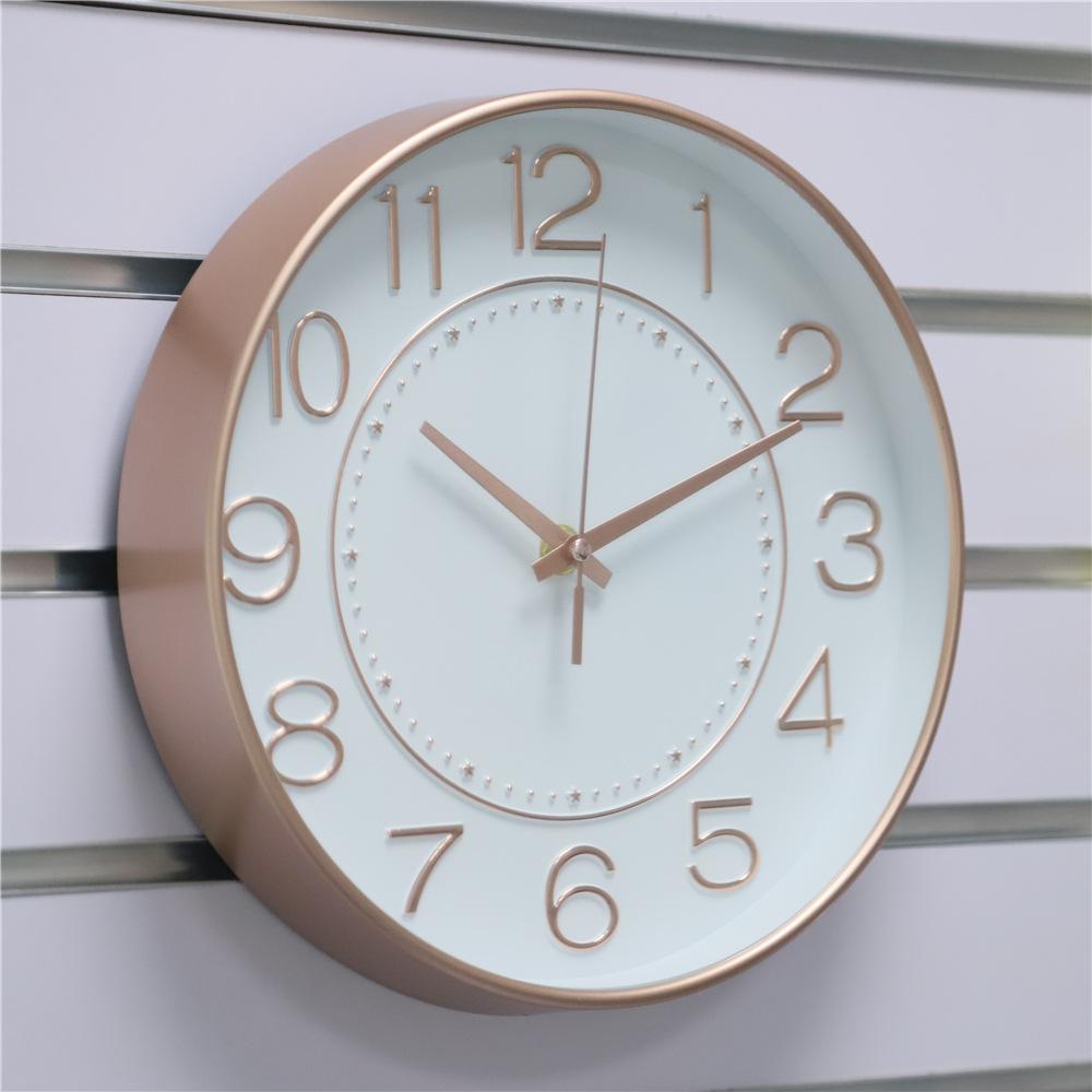 8-inch 20CM Core Clock Wall Clock Living Room Creative Clock Wall Watch Simple Home Silent Quartz Clock