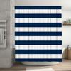 Unframed Striking Blue White Shower Curtain with Stripes Perfect for Your Bathroom Decor Premium Fabric Shower Curtain Waterproo
