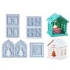 Sturdy Silicone House Shaped Mold For Easy DIY Christmas Tree Candle Holder House And Display Ornament Making