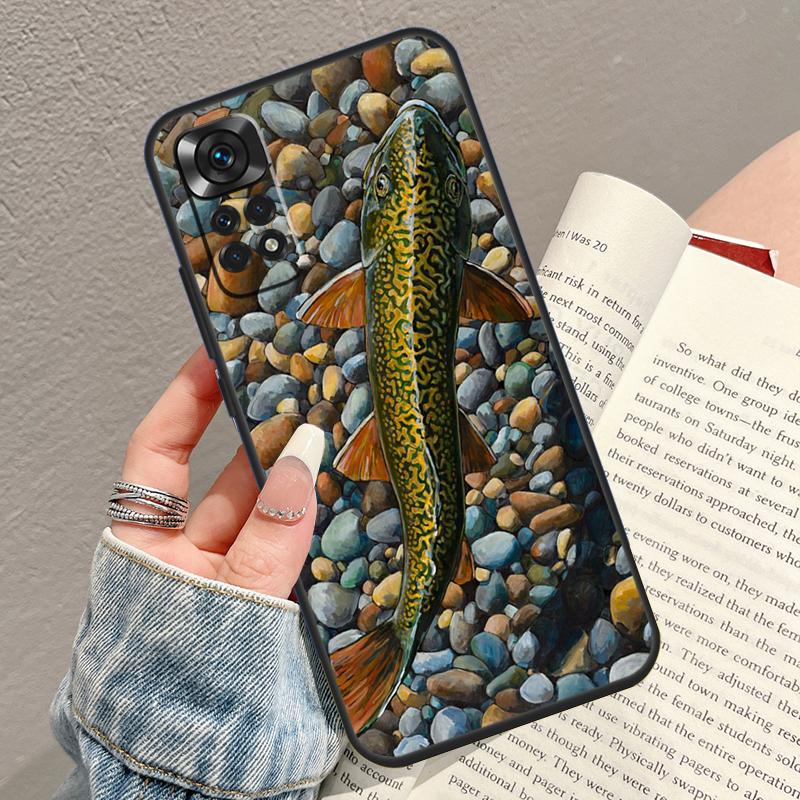 Brown Trout Fly Fishing Phone Case For Xiaomi Redmi Note 14 13 12 11 9 10 15 Pro Plus 10C 12C 13C 14C 15C Cover