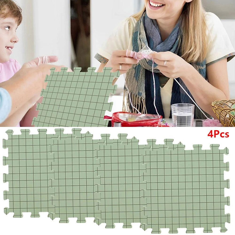 1/4Pcs Ultra Thick Knitting Block Mat Portable Grid Knitting Board New Foam Blocking Board