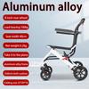 Lightweight Foldable Flight Transit Aluminium Wheelchair Portable Elderly Disable Old People Hand Push Travel Trolly