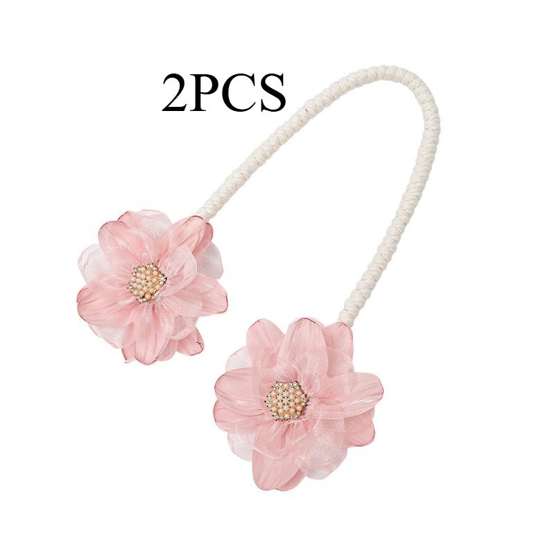 

2PCS.Luxury Cicada Wing Flower Curtain Tiebacks, Decorative Straps, Sheer Curtain Clips & Hooks, Stylish Home Soft Furnishings ONE SIZE FITS MOST&Chemical fiber