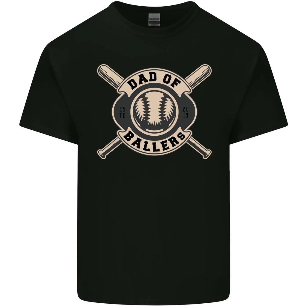 Baseball Dad of Ballers Funny Fathers Day Kids T-Shirt Childrens