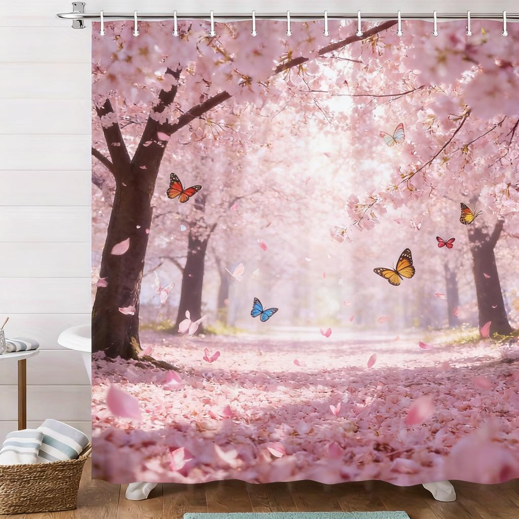 3D Glowing Tropical Fish Coral Reef Underwater Shower Curtain - Waterproof Polyester Bathroom Decor
