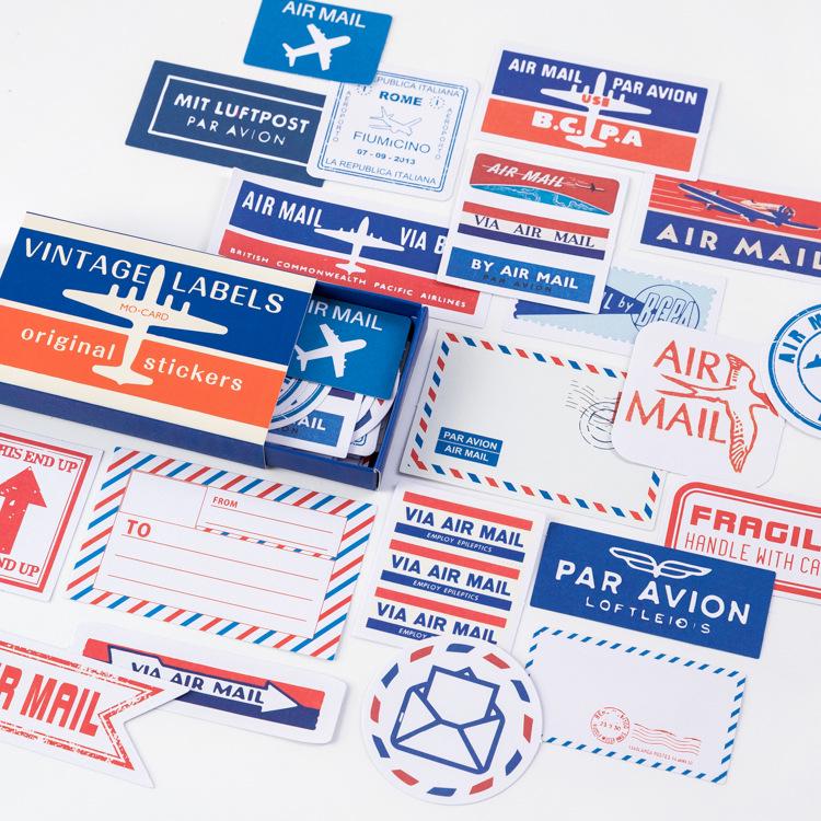 Autocolante Retro pentru Jurnalizare Momei Cross-Border - Seria Utilitară (60 buc)