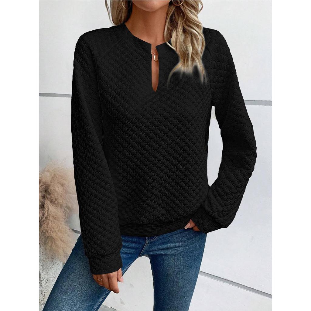 Women's Fashionable Sweatshirts Casual V Neck Pullover Tops