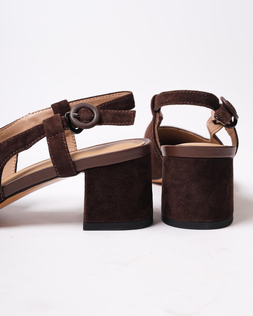 Sandálias de bico fino SUNY LIANA 6953 36 marrons camurça