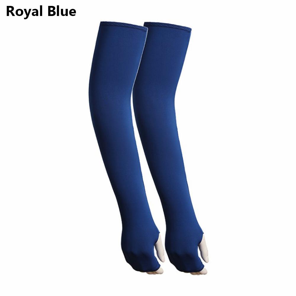 

Warmer Summer Cooling Basketball Sportswear Sun Protection Arm Cover Arm Sleeves Outdoor Sport Royal Blue