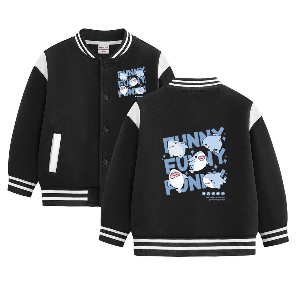 Baseballjacke mit Fleecefutter für Jungen: 2026 Neue Herbst-/Winter-Dicke Warme Lässige Oberbekleidung
