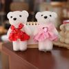10pcs/set Plush Doll Mini Bear Flower Bouquet Plush Animal Cartoon Bouquet Doll  Graduation Gifts