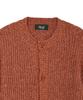 Nodu Adn Heathered Hacci Round Neck Semi-Oversized Long Sleeve Knit Cardigan [Orange]