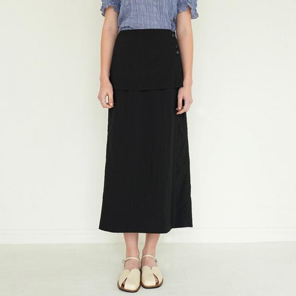 On On Wrap Layered H Line Skirt New5ms524 BLACK/55