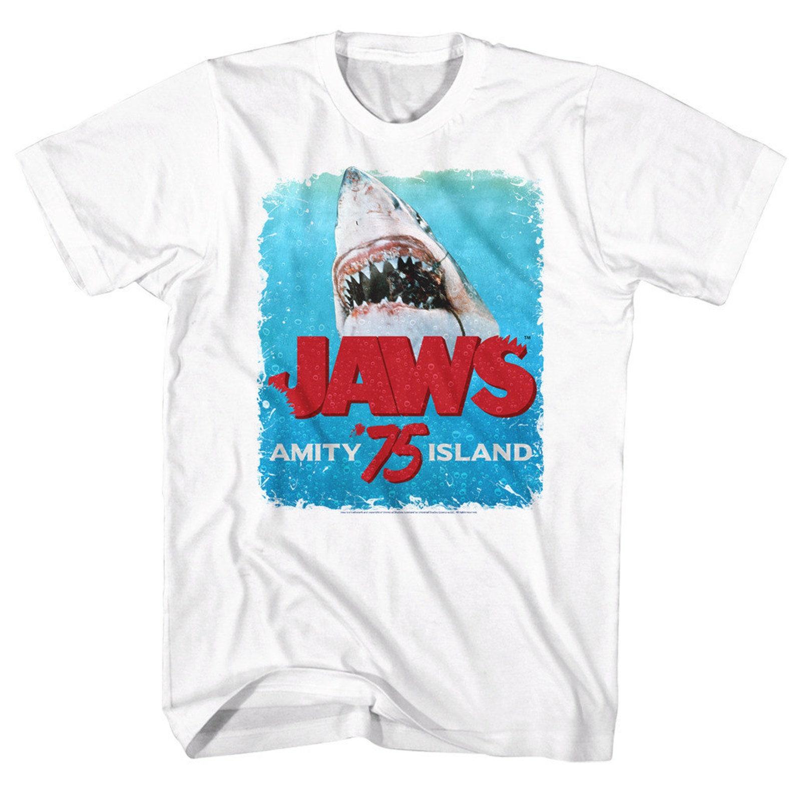 Jaws Bite White Adult T-Shirt XL