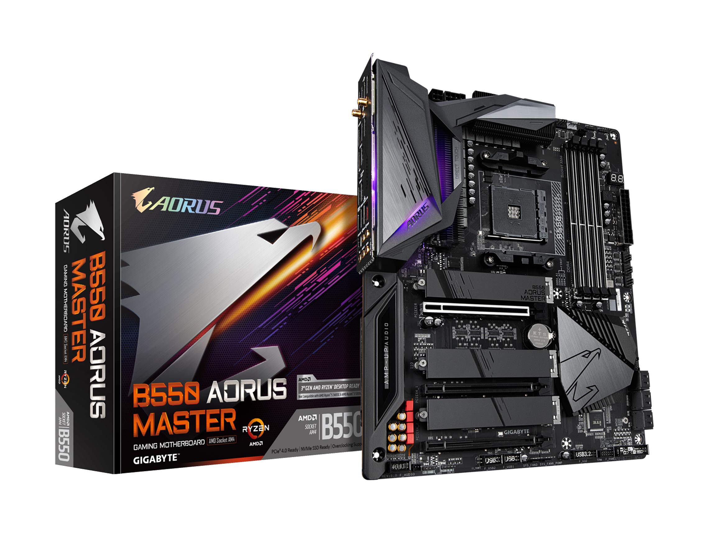 

GIGABYTE B550 AORUS MASTER Материнська плата ATX AMD B550 MB4990 [З чіпсетом]