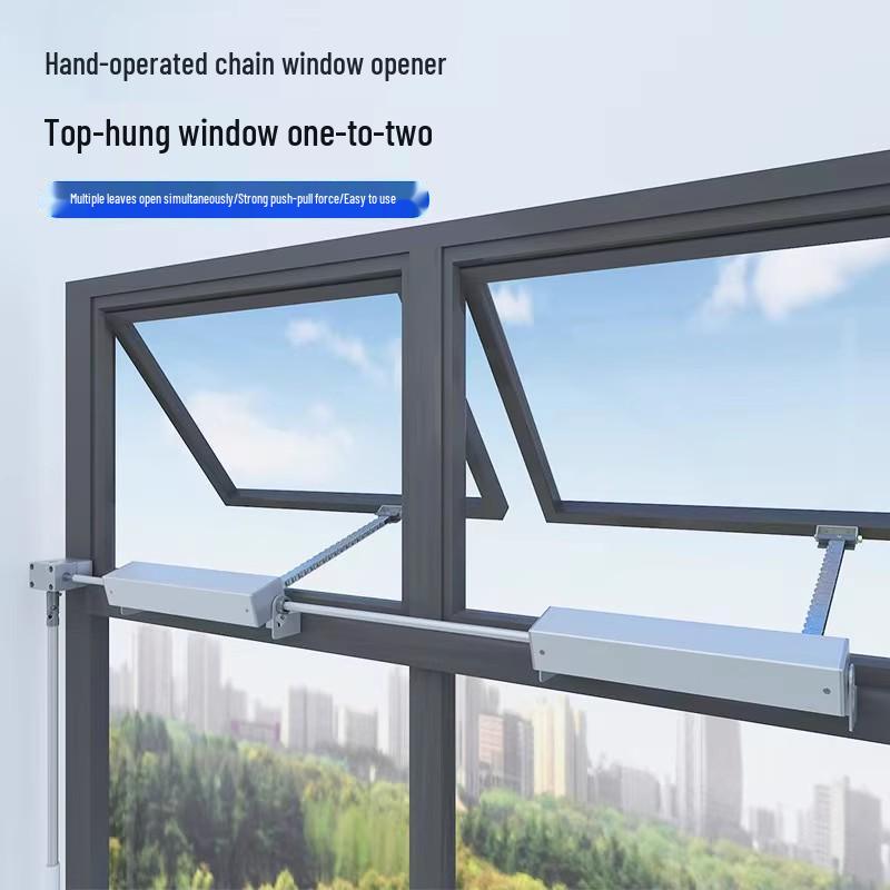 Manual Chain-Operated High Window Opener for Casement Windows - Fire Smoke Exhaust Ventilation System