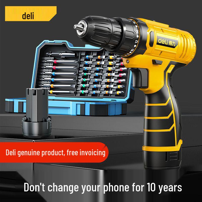 Deli 12V Multi-Functional Cordless Drill & Electric Screwdriver
