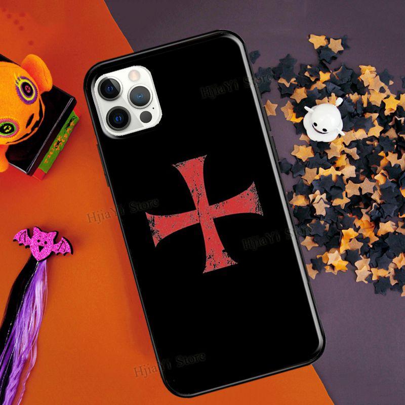 Knights Templar Coat of Arms For iPhone 13 12 mini 11 Pro Max Case For iPhone XR X XS Max 6S 7 8 Plus SE 2020 Coque