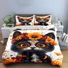 Cat with Floral Crown Bedding Bedding Duvet Cover Set Duvet Cover Pillowcases (1 * Duvet Cover 2 * Pillowcases, Without Duvet Insert)