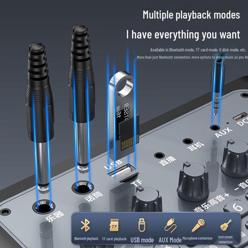 SANSUI V51 Portable Wireless Bluetooth Speaker CN plug (adapter included)