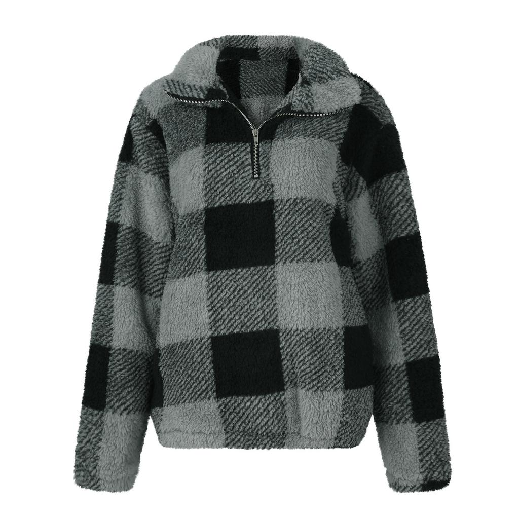Women Pullover Long Sleeve Soft Fleece Jackets Sweaters Sweatshirts Outwear Coat