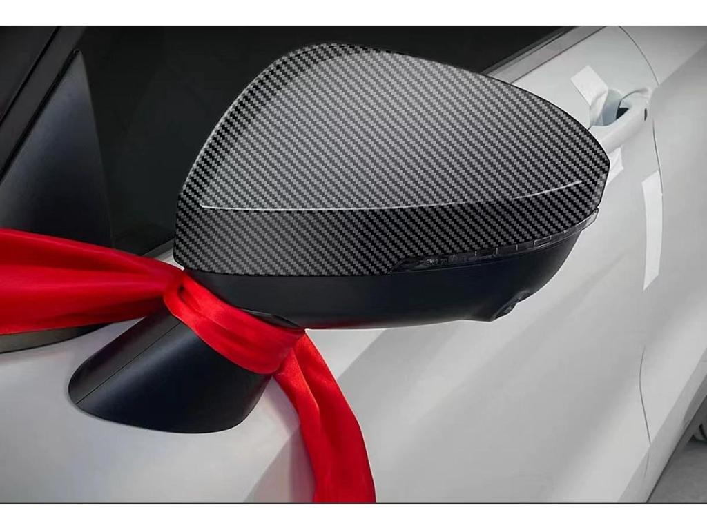 Carbon Fiber Pattern Rearview Mirror Cover & Rain Brow for 2023 Nissan Serena C28