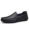 Men's Large Size Leather Slip-On Casual Shoes - Versatile & Fashionable for Business/Formal Wear
