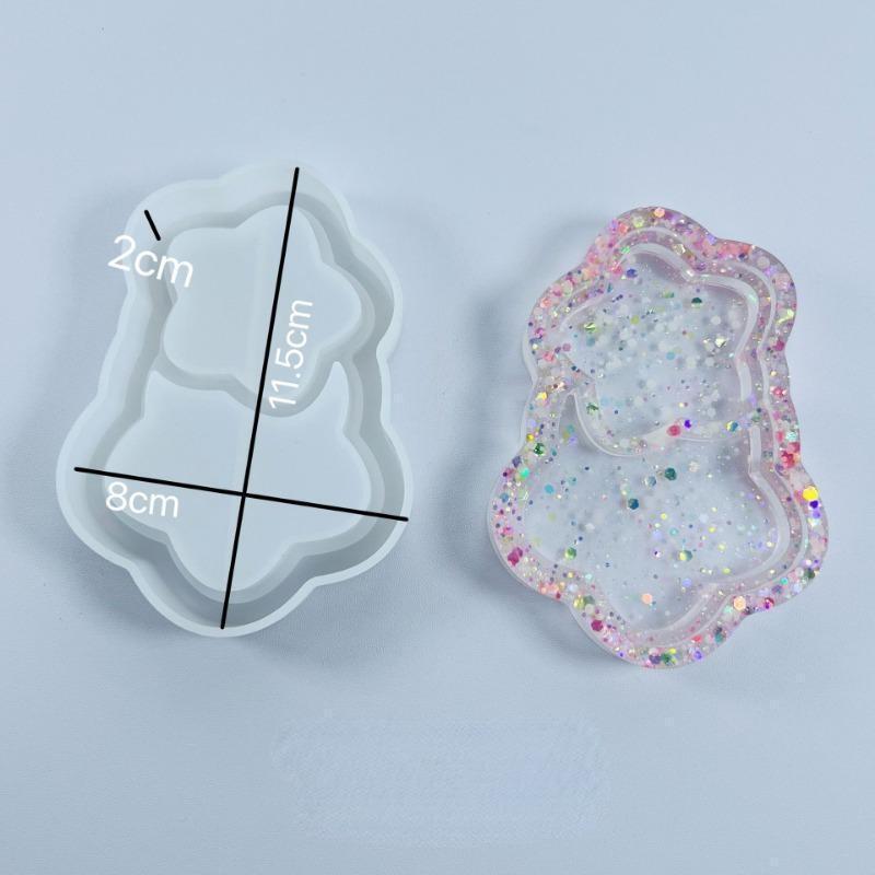 Двойной поднос в форме сердца, силиконовые формы, самодельная пятиконечная звезда, бетон, цемент, гипс, эпоксидная смола, форма для хранения тарелок, ремесла star