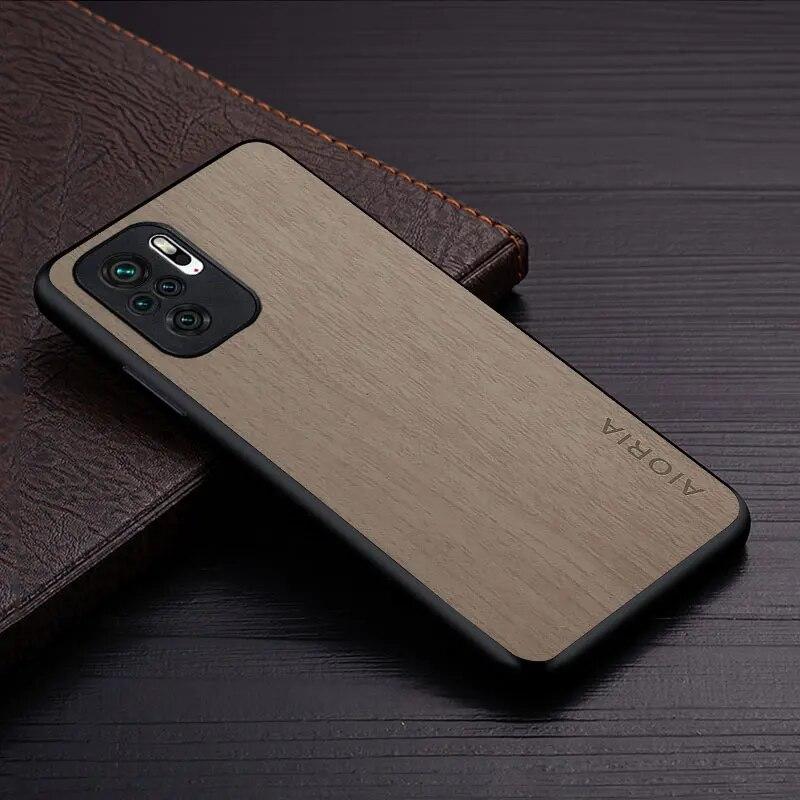 Pouzdro Pro Xiaomi POCO M5S M5 coque jednoduchý unikátní design lehký dřevěný vzor pu kožený kryt pro pouzdro poco m5