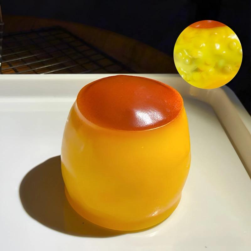 Hot Crunchy Squishy Caramel Pudding Stress Ball Fidget Toys Food-Shaped Pudding Asmr Sensory Stress Relief Toys For Adults Gift