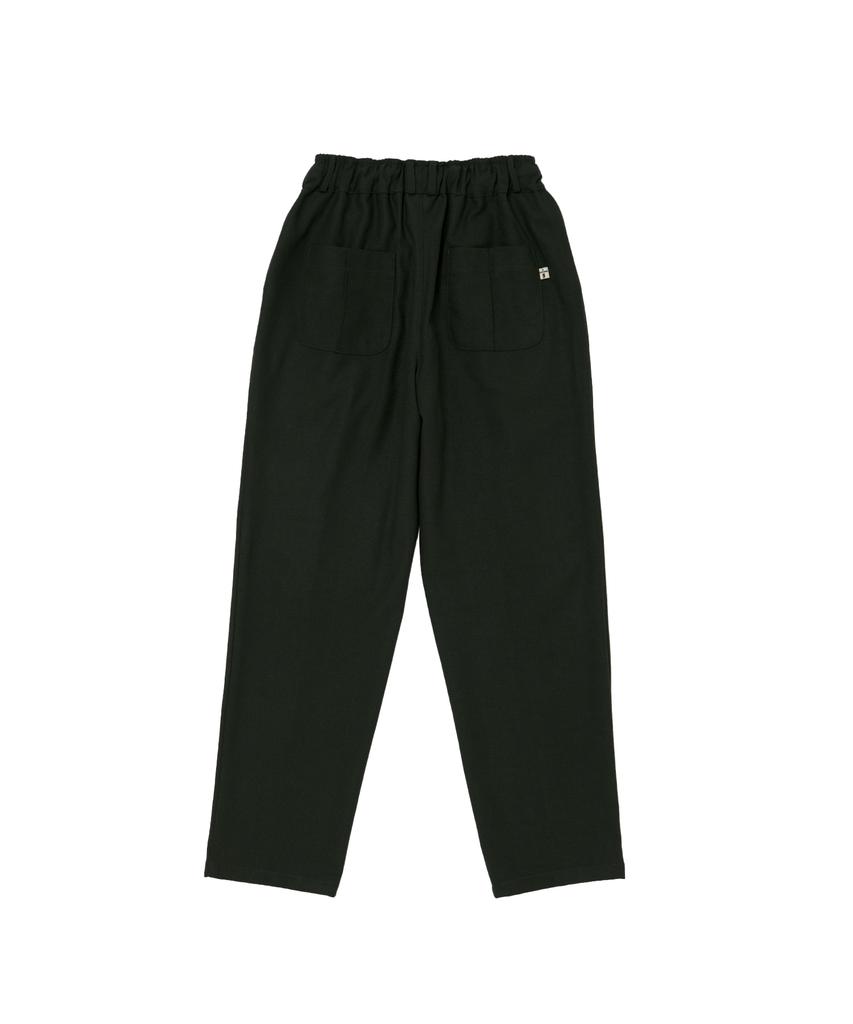 A NOTHING 80. Pin-Tuck Loose-Fit Pants (Khaki)