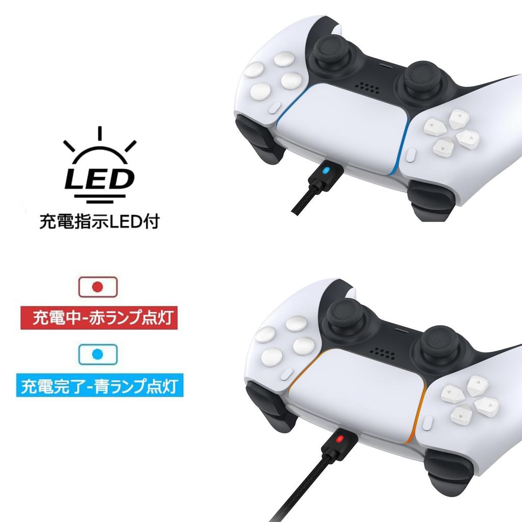 3M Long Charging Cable for PS5 Controller New with LED Charging Status Indicator for Xbox Heat High Fast Charging PlayStation 5 Charging USB Fast