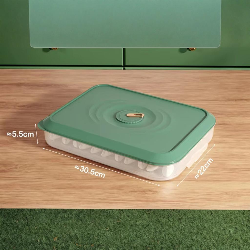 Large Capacity Dumpling Storage Container Multi-Layer Food Freezer Box Stackable Sealed Fresh-Keeping Wonton Organizer for Home Refrigerator