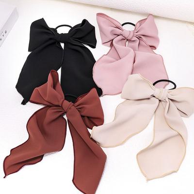 Schleifen Haarspangen Streamer Haar Mode Frauen Chiffon Schleife Haargummi Haarschmuck