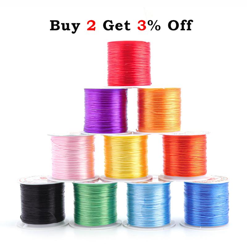 10-40M/Roll Strong Elastic Crystal Beading Cord 1mm for Bracelets Stretch Thread String Necklace DIY Jewelry Making Cords Line