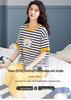 Aifen Teng Women's Summer Cotton Pajama Set: Short Sleeve Top & Three-Quarter Pants, Plus Size, All Cotton