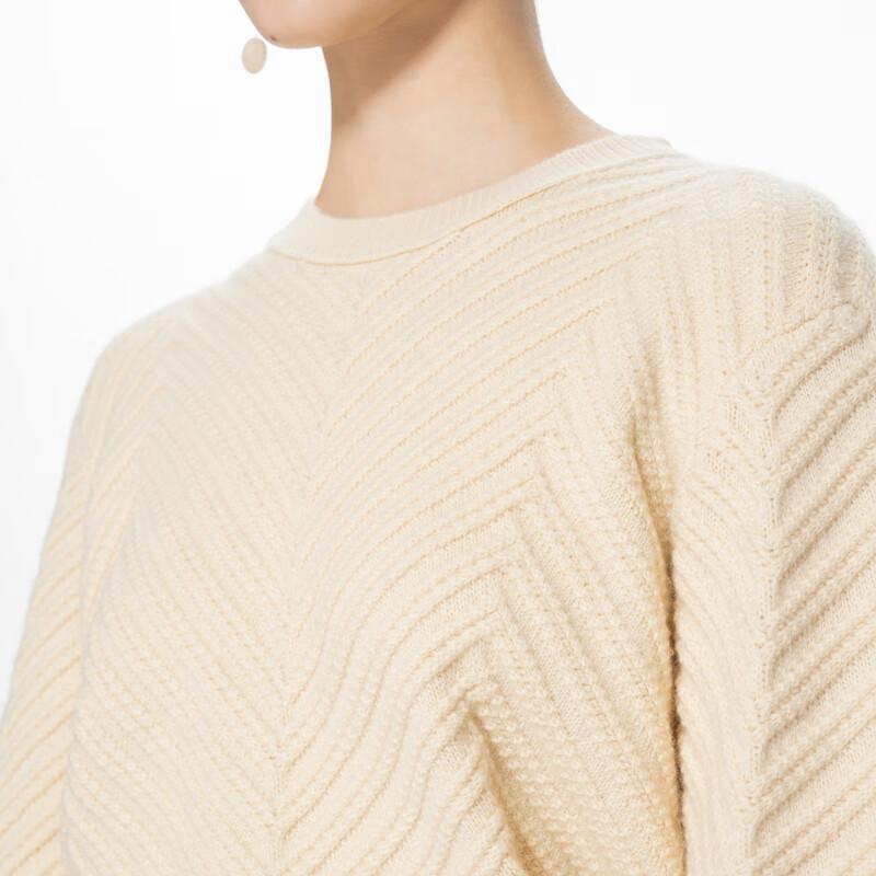 JNBY 23 Spring Hollow-Out Wool Blend Knit Sweater