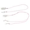 Hearing Aid Holder Transparent Clip Pink Rope Nylon Easy Fixing Hearing Aid Lanyard for Gardening Wo