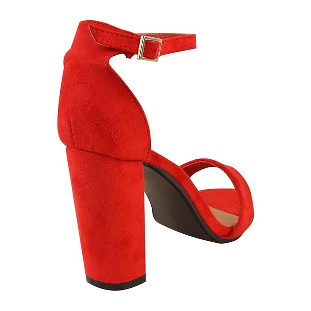 Where's That From Skye Riemchensandalen aus Wildleder mit Schnalle und Blockabsatz für Damen