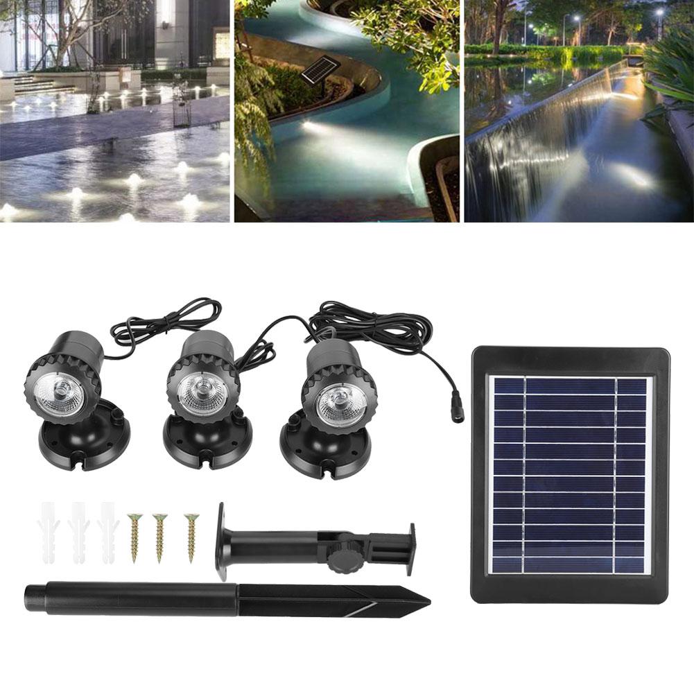 Solar Energy Underwater Lamp Equipment with Light Heads Energy Saving IP65 Waterproof